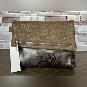 Hammitt medium VIP Olivine Snake crossbody/clutch, NWT